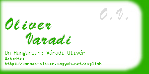 oliver varadi business card